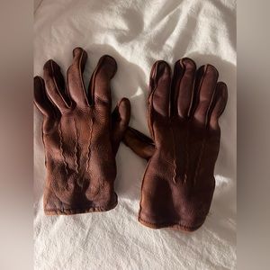 Faux Leather Gloves Small